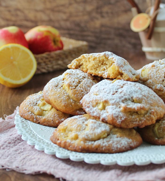 Biscotti morbidi alle mele senza glutine