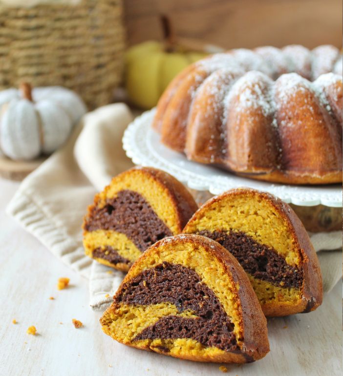 Ciambella alla zucca e cioccolato